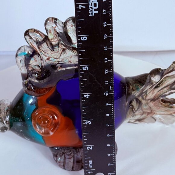 Murano Retro 70s Glass Fish Sculpture Multicolored Figurine Artistic Decor VTG - Picture 8 of 14